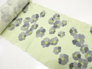 アンティーク　本総絞り　椿模様着物洗い張り